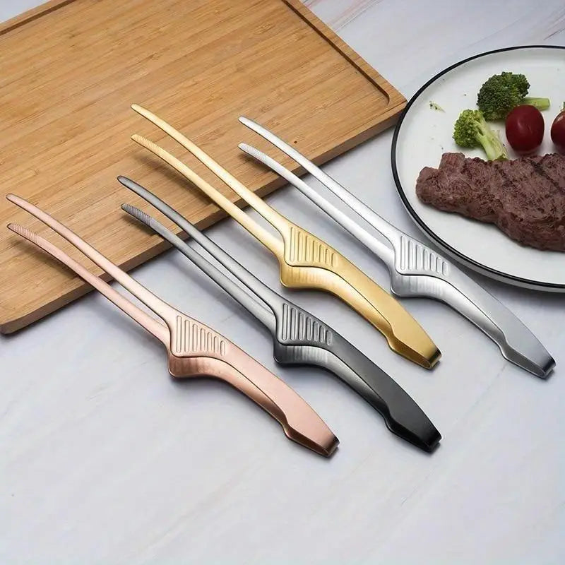 Stainless Steel BBQ Tongs – Anti-Slip & Self-Standing BBQ Kitchen Tongs Babs