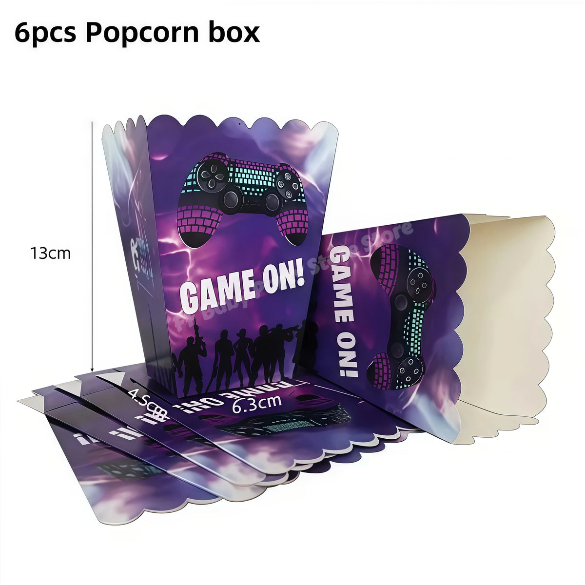 Video Game Birthday Party Supplies – Tableware, Balloons & Decor Party Tableware Set Babs 6pcs popcorn box