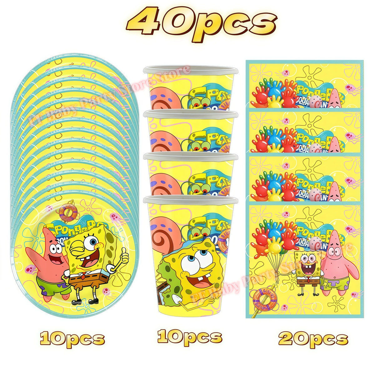 Cartoon Kids Birthday Party Decoration Set – Balloons, Backdrop & More
