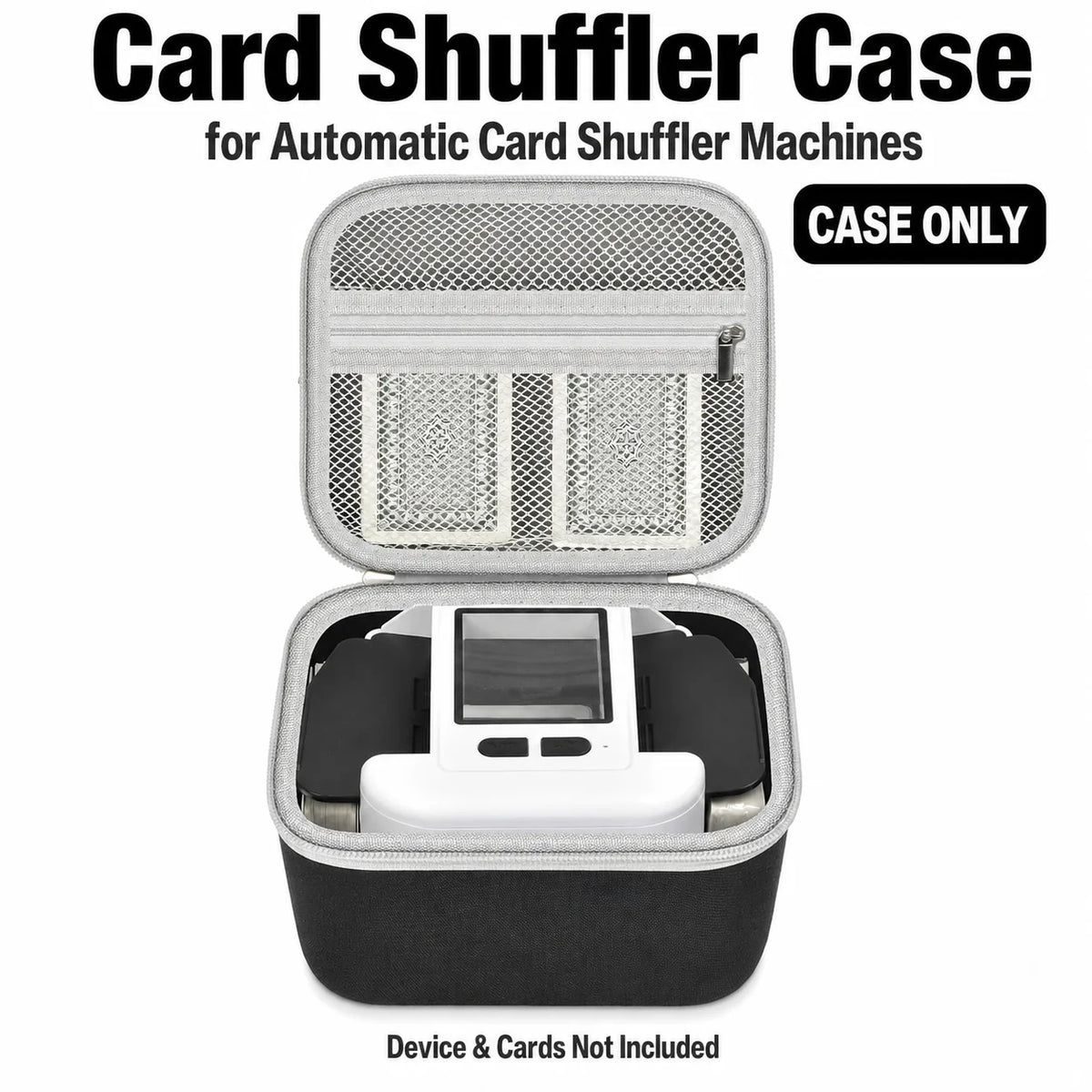 Hard EVA Card Shuffler Case – 1-2 Deck Organizer & Travel Bag Card Shuffler Case Babs