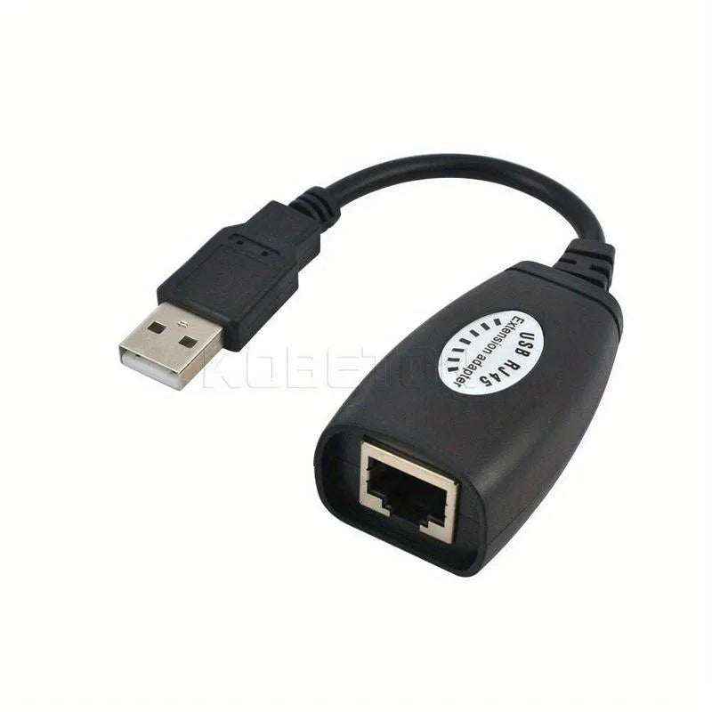 USB to RJ45 LAN Extension Adapter Extender Set – Black Network Adapter Babs