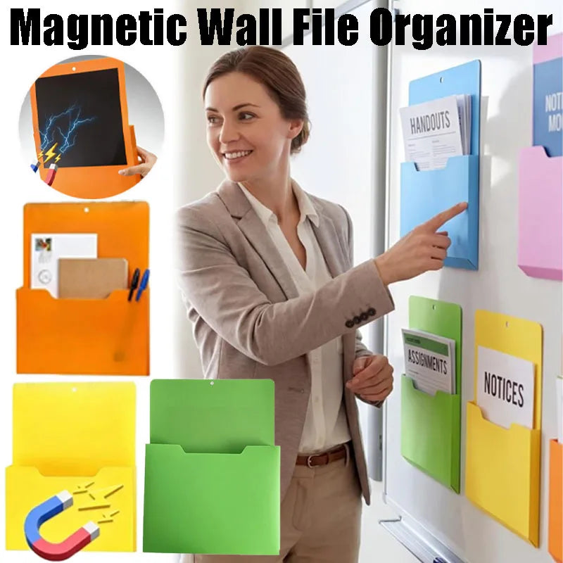 Magnetic Wall Mount A4 File Holder & Document Organizer Wall File Organizer Babs