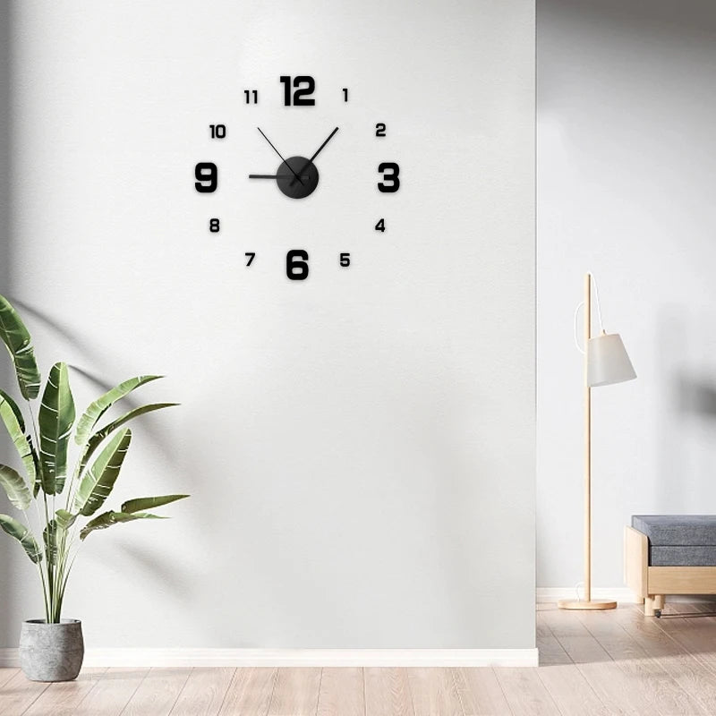 DIY Frameless Silent Wall Clock – Acrylic Antique Decal DIY Wall Clock Babs