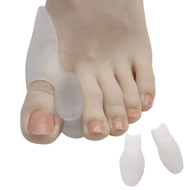 Silicone Toe Covers & Big Toe Separator – Unisex 1 Pair Silicone Toe Protector Babs Clear
