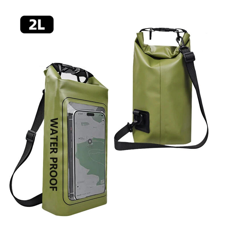 Waterproof Dry Bag 2L 5L PVC Touch Screen Outdoor Backpack Waterproof Dry Bag Babs 2L G
