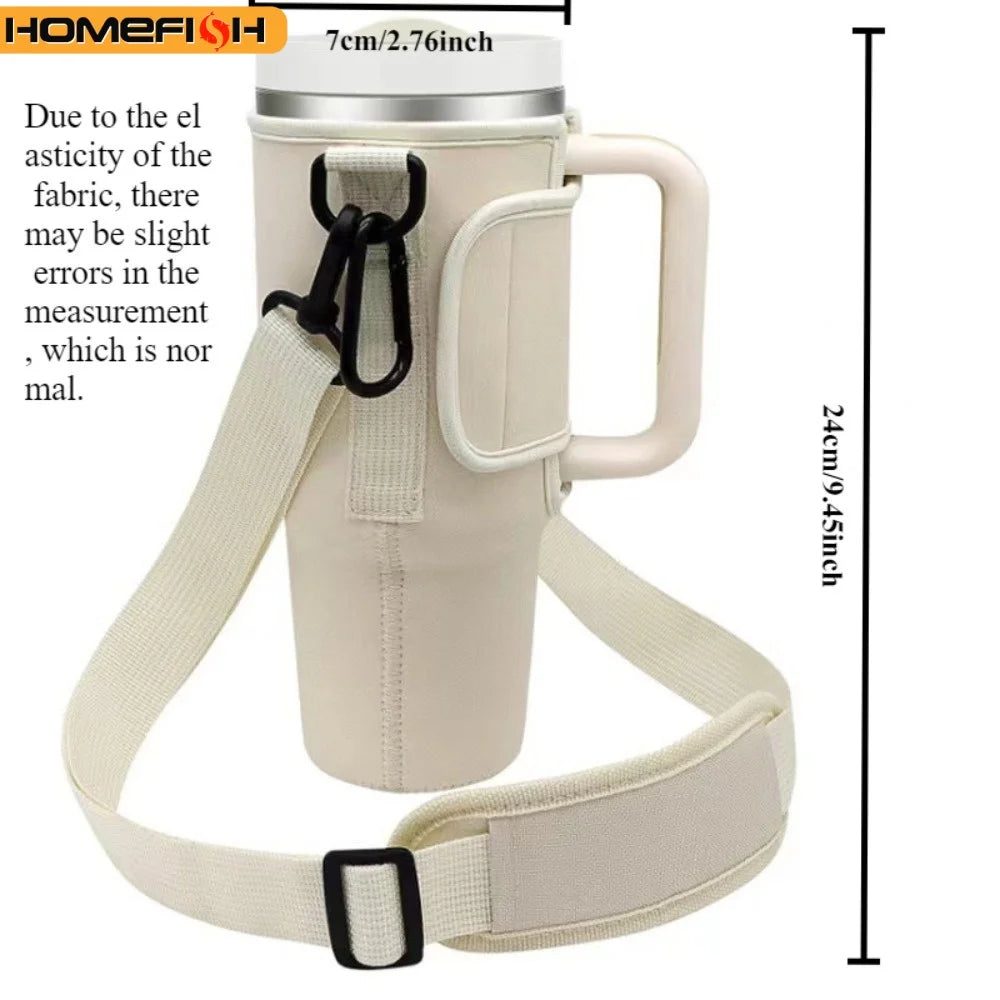 Water Bottle Crossbody Bag 30/40 Oz – Insulated Shoulder Strap Water Bottle Carrier Bag Babs