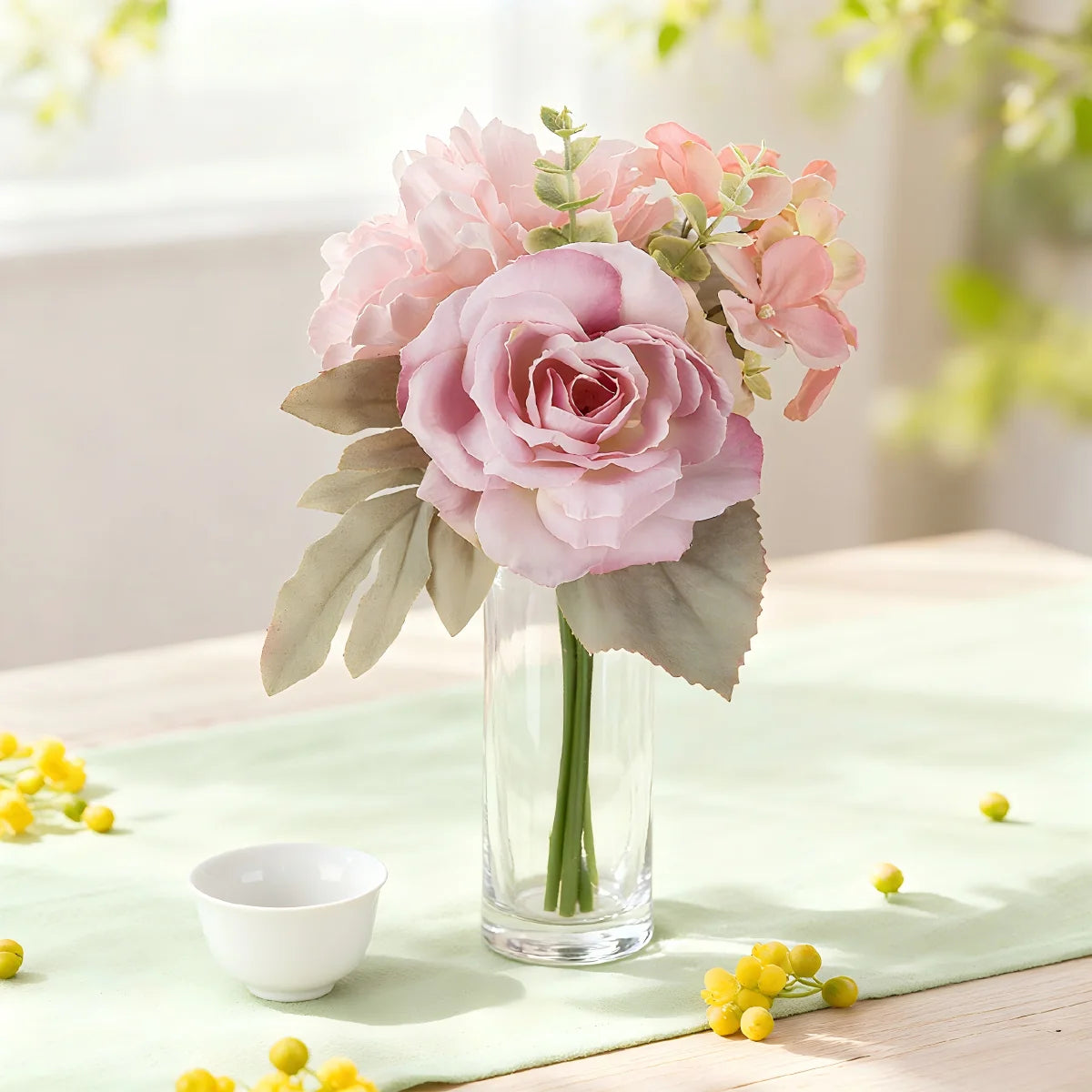 Silk Rose & Peony Artificial Bouquet – Wedding & Home Décor Artificial Flower Bouquet Babs