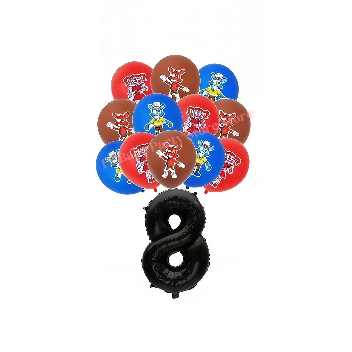 Five Nights Bear Birthday Party Decorations Set for Kids Birthday Party Set Babs 19pcs Balloons-8 others
