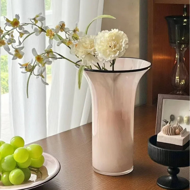 Modern Glass Vase – Large Caliber Home Décor Flower Bottle Decorative Glass Vase Babs
