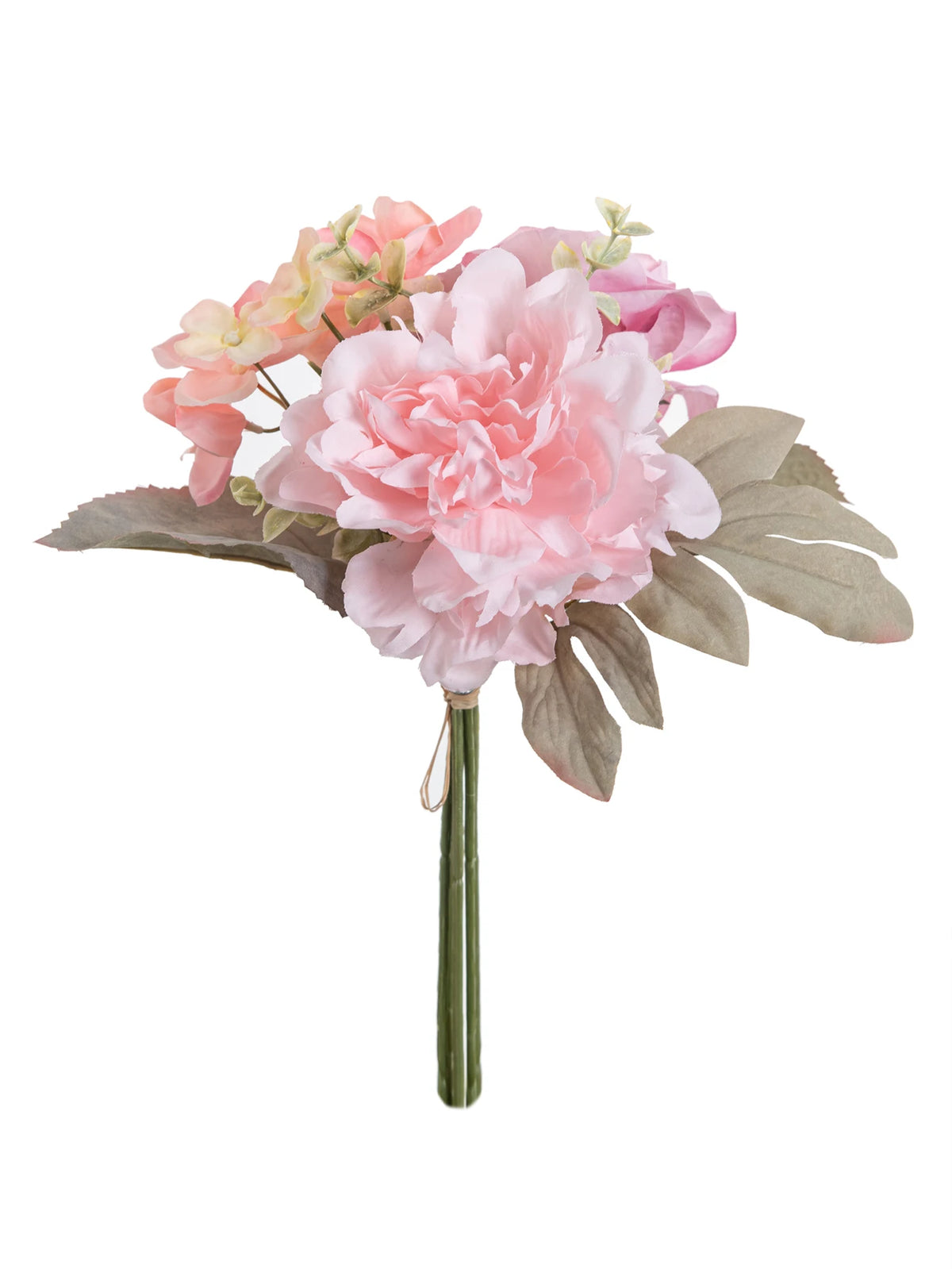 Silk Rose Peony Bridal Bouquet – Artificial Wedding Flowers Artificial Flower Bouquet Babs Pink 1 pc