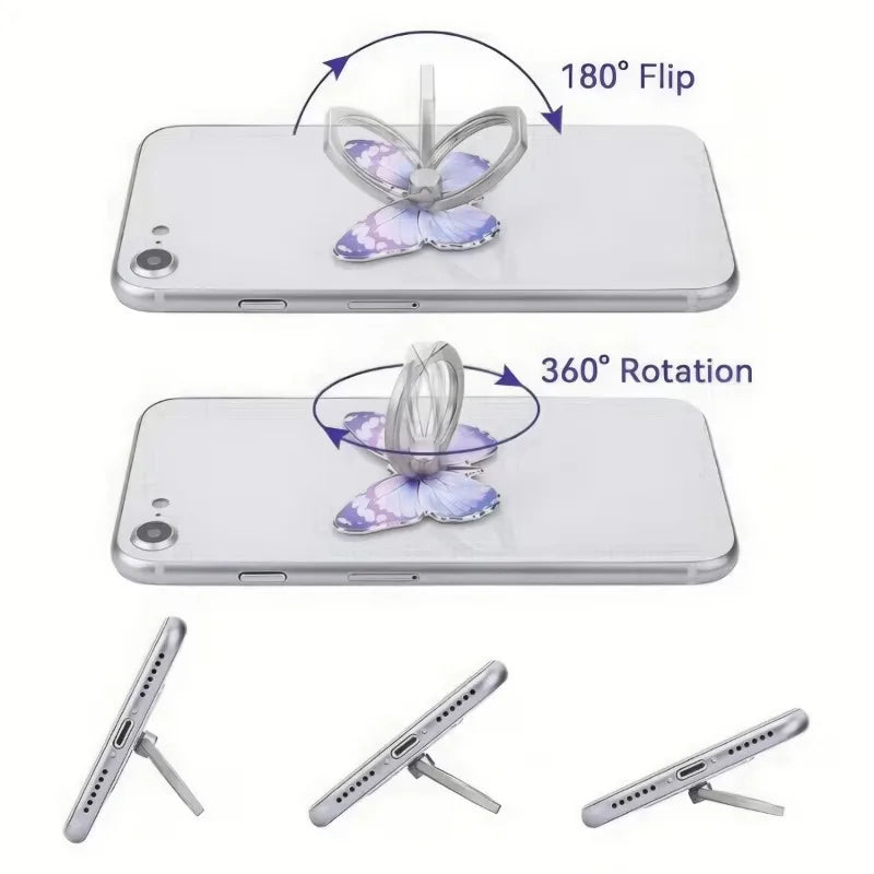 Cartoon Butterfly Phone Ring Holder – 360° Rotating Kickstand Phone Ring Holder Babs