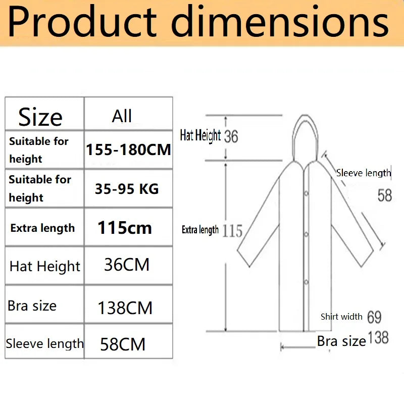 Waterproof Foldable Rain Poncho – Lightweight Unisex Raincoat Rain Poncho Babs