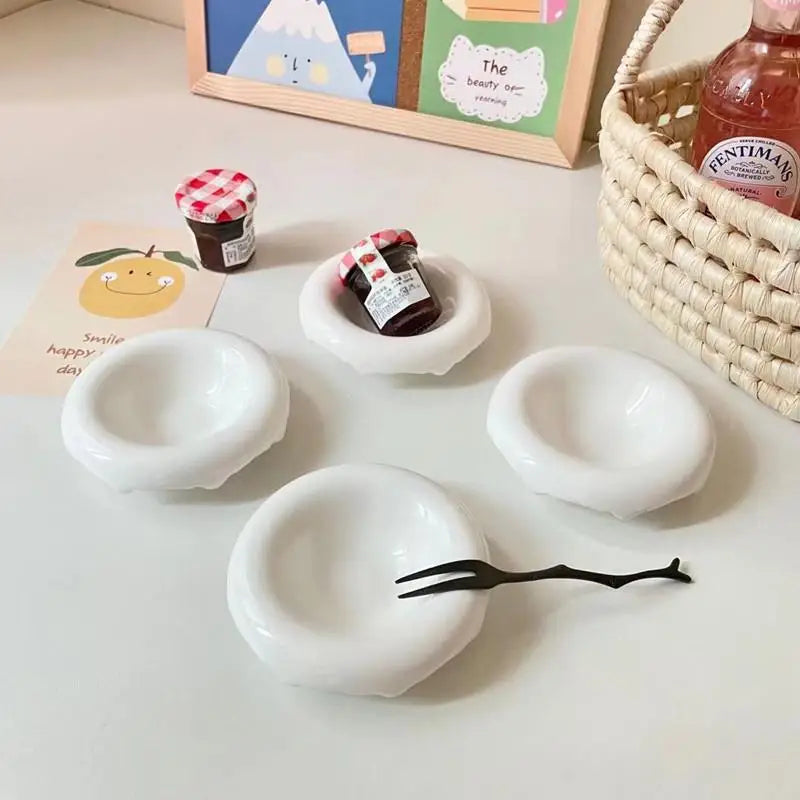 Chubby Ceramic Dipping Bowl – White Mini Sauce & Honey Dish Ceramic Dipping Bowl Babs