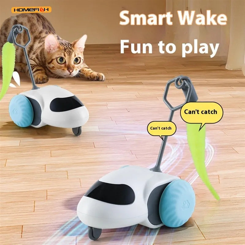 Smart Interactive Cat Toy Car – Auto-Running & Obstacle Detection Interactive Cat Toy Babs