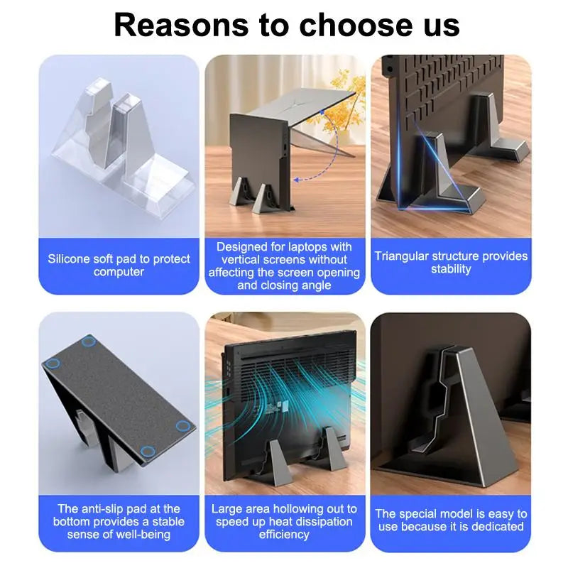 Vertical Laptop & Tablet Stand – ABS Desk Organizer Vertical Laptop Stand Babs