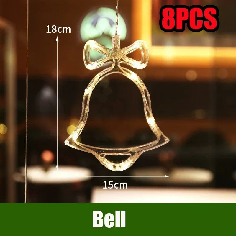 LED Christmas String Lights – Santa Claus Window Suction Cup