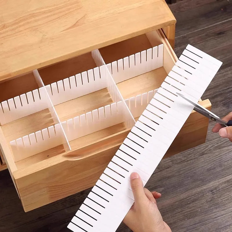 4-Pack Adjustable Plastic Drawer Dividers & Organizer Partitions Drawer Divider Organizer Babs
