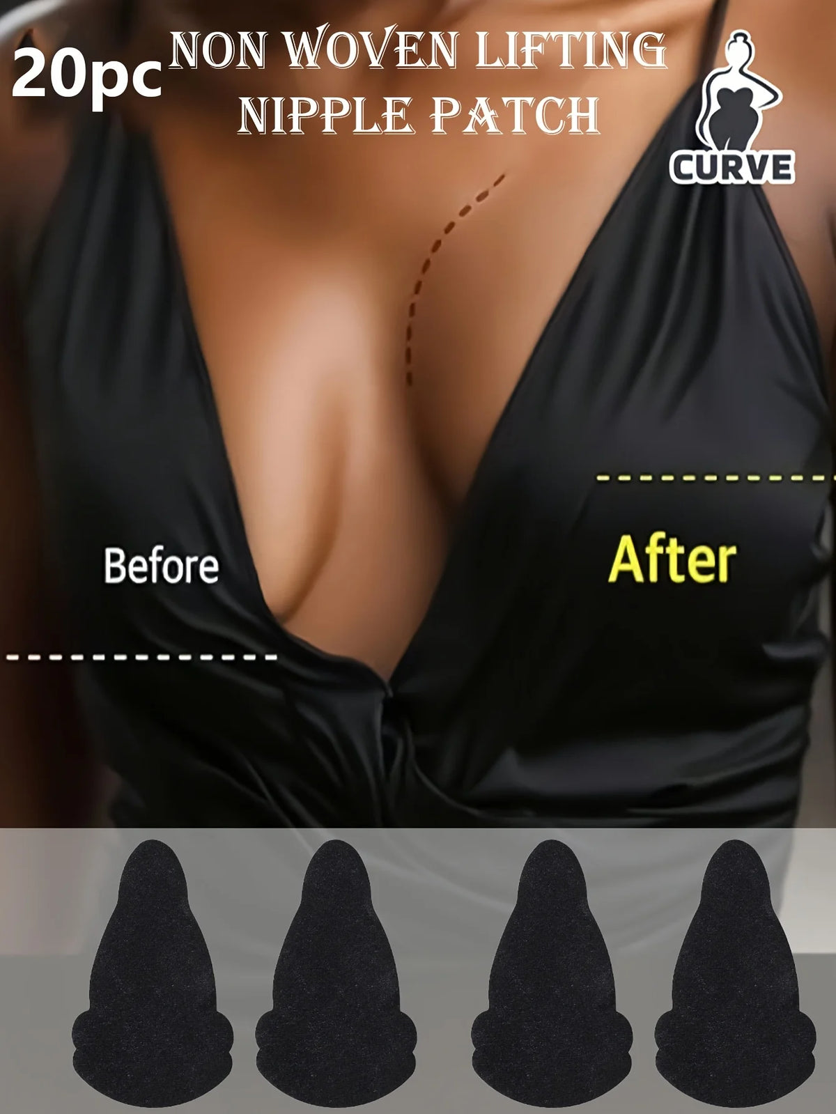 20PCS Invisible Chest Lifting Patches – Breathable Adhesive Pads Chest Lifting Patches Babs