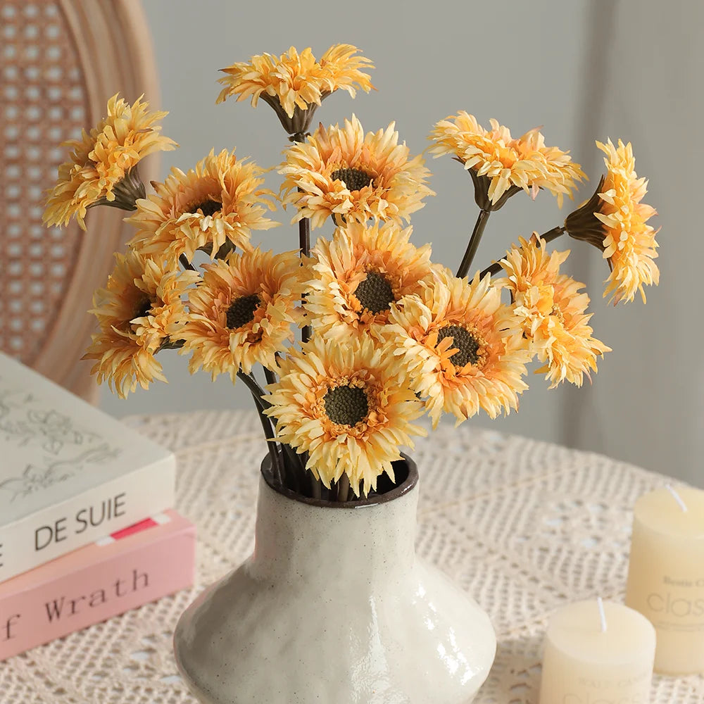 5Pcs Gerbera Daisy Silk Artificial Flowers 25CM – Wedding & Décor Artificial Silk Flowers Babs