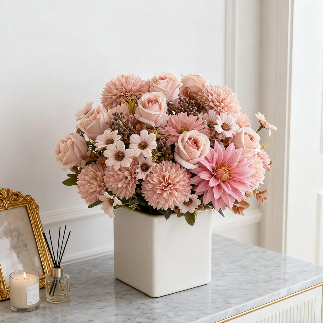Artificial Silk Rose Bouquet for Weddings & Home Décor Artificial Flower Bouquet Babs