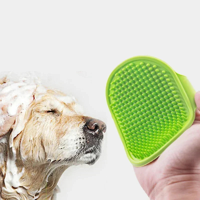 Pet Bath Massage Glove – Cat & Dog Deshedding Brush Pet Grooming Glove Babs