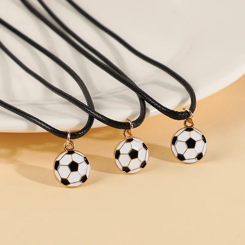 Soccer Ball Pendant Necklaces for Kids – 5/10 Pcs Party Favors Pendant Necklace Set Babs