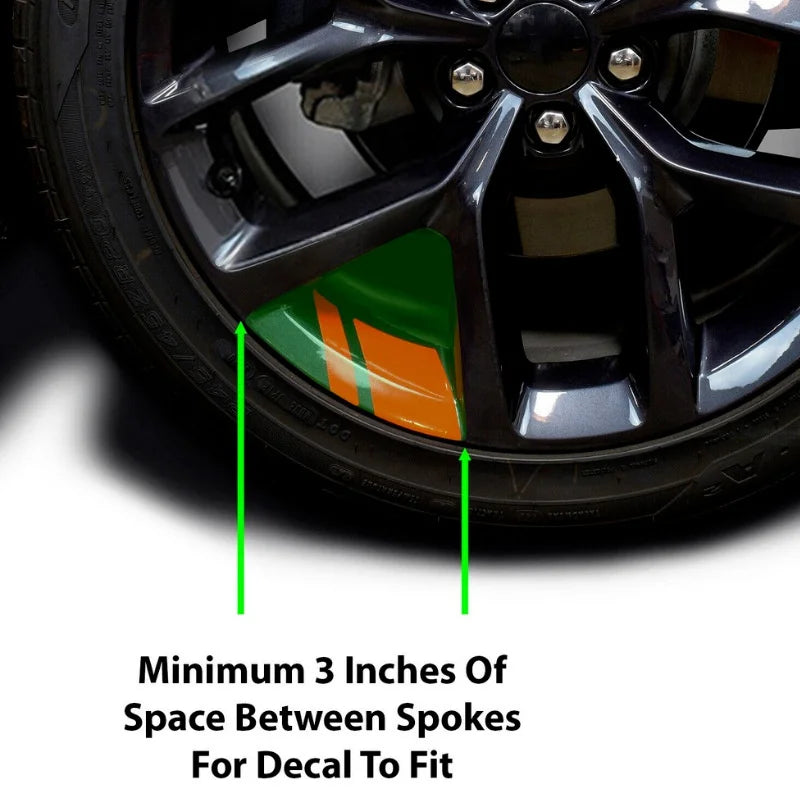 6Pcs Reflective Wheel Rim Vinyl Decals – Racing Stripe Stickers 16–21" Wheel Rim Decals Babs