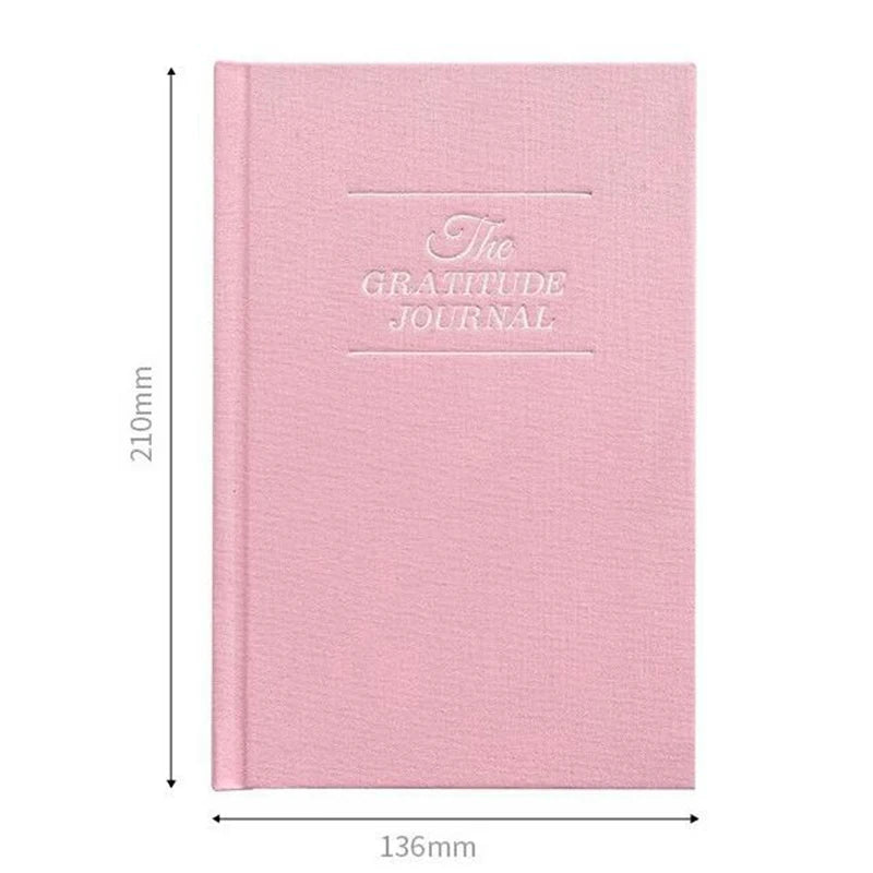 Gratitude Diary A5 Daily Notebook – 200 Pages, Cloth Cover Gratitude Journal Babs