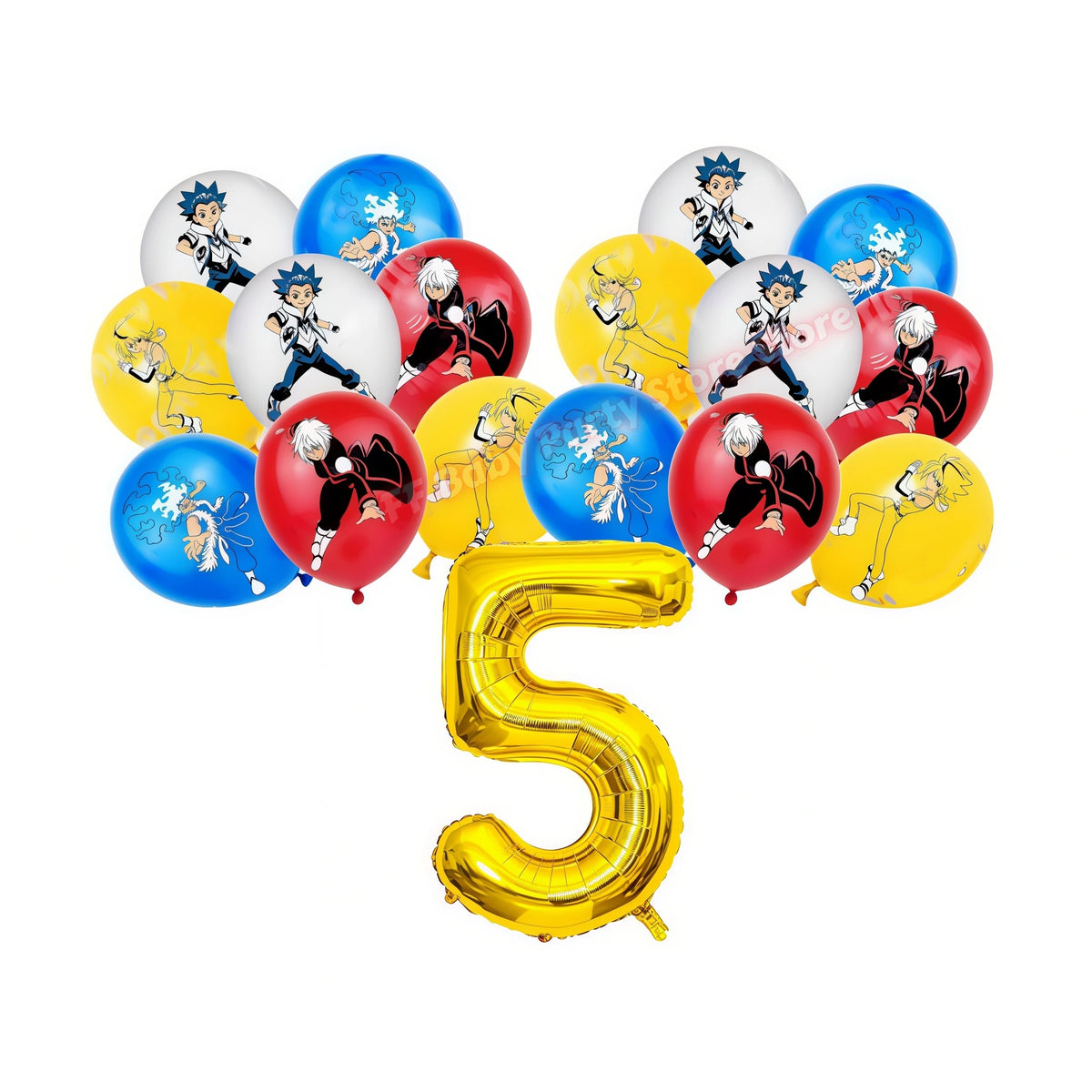 Beyblade & Bakugan Birthday Balloons Banner Party Decorations Party Decorations Set Babs 17pcs Balloons 5