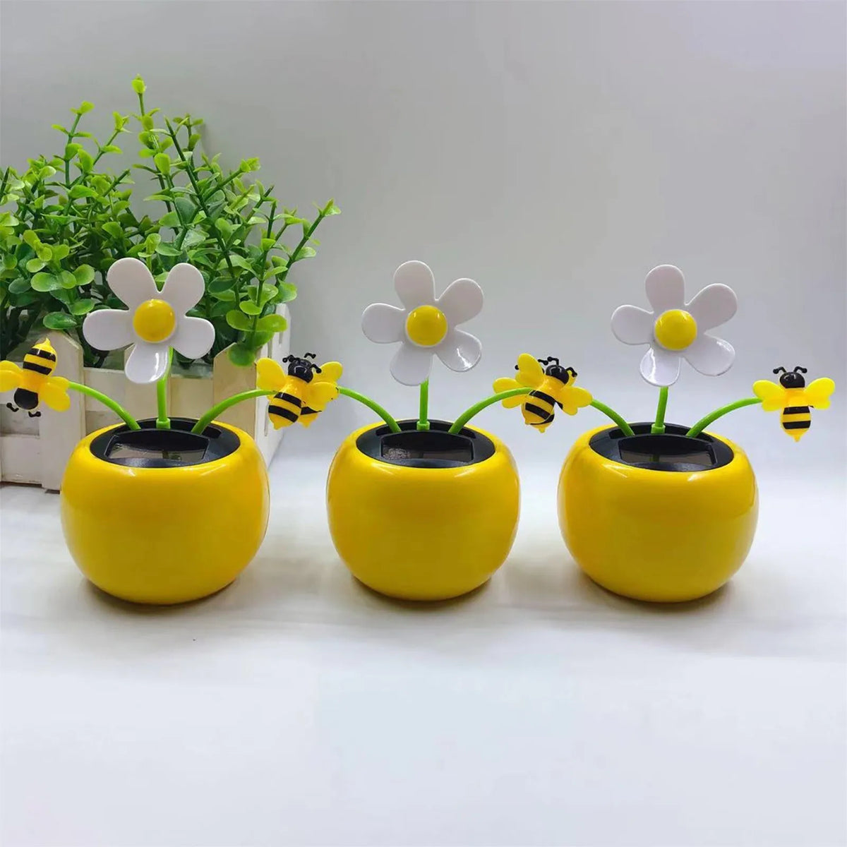 Solar Dancing Flower Toy – Sunflower Bee Butterfly Desk Decor Solar Dancing Toy Babs