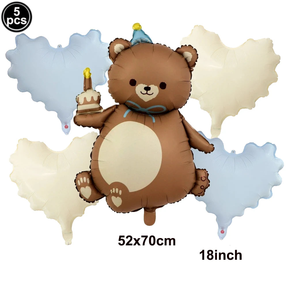 35-Inch Little Bear Foil Balloon – Baby Shower & Party Decor Foil Party Balloon Babs 5pcs As picture show