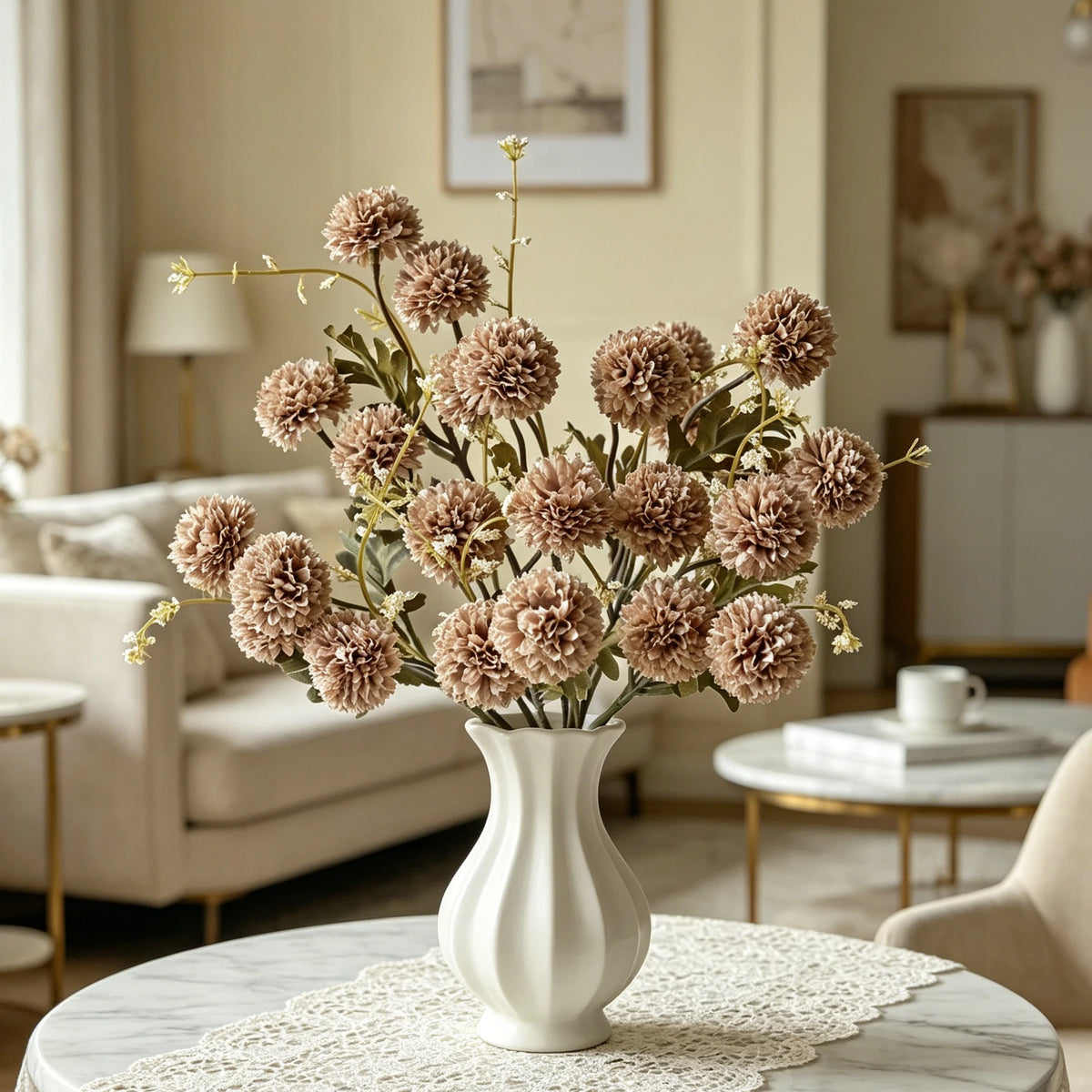 Silk Chrysanthemum Artificial Flowers – Bouquet & Home Decor Artificial Silk Flowers Babs