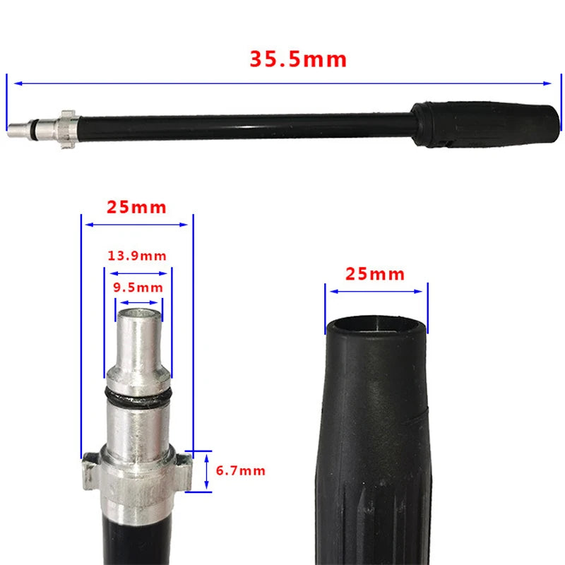High-Pressure Garden Wand Sprayer – Car Wash & Lawn Care Garden Hose Wand Babs