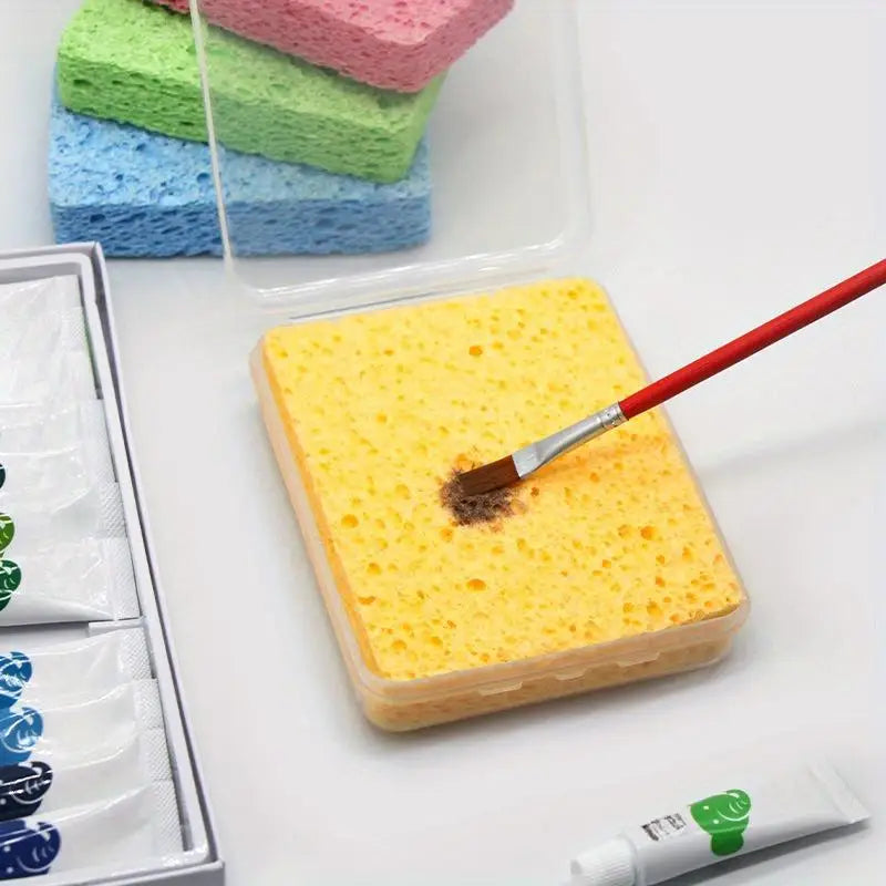 Wood Pulp Cotton Absorbent Sponge for Watercolor Painting Painting Sponge Babs 1pcs