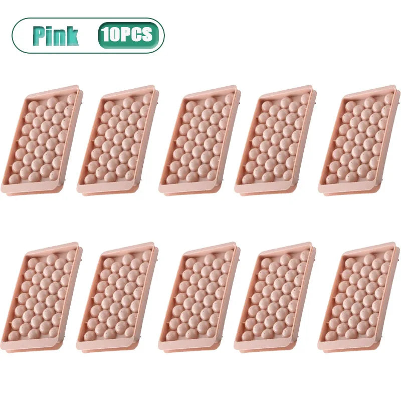 Round Ice Ball Tray | 33-Sphere Food-Grade Silicone Mold Ice Ball Mold Babs Pink-10PCS
