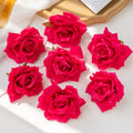 Silk Rose Artificial Flowers 5/10pcs – Wedding & Home Décor Artificial Silk Flowers Babs Rose Red 5 pcs