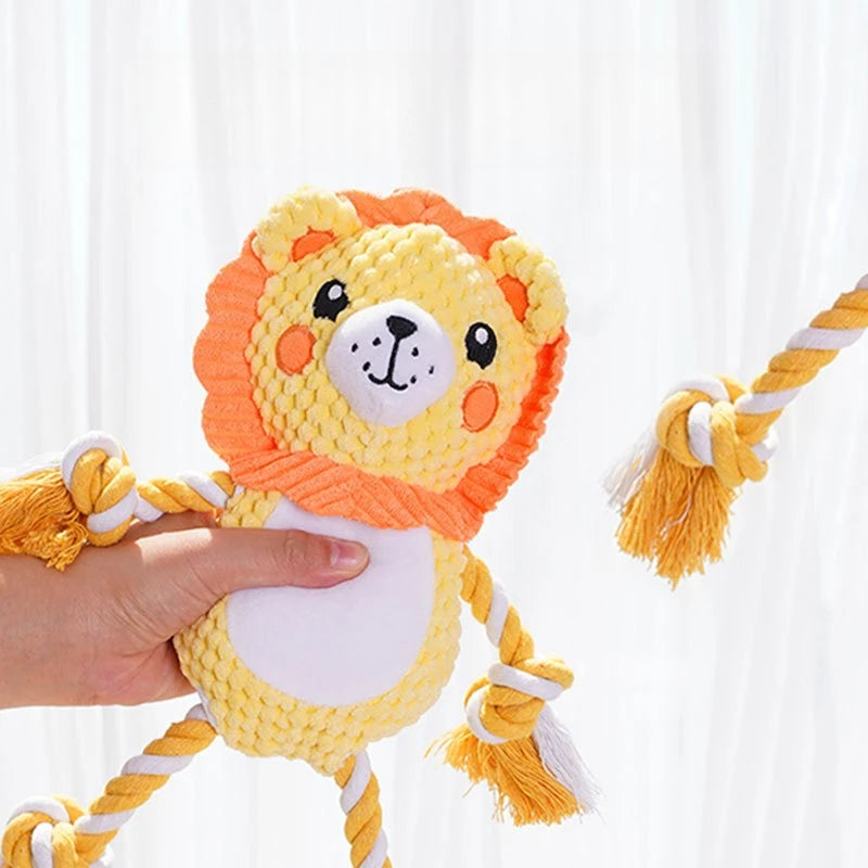 Pet Voice Plush Dog Toy – Squeaky Interactive Chew & Grind Doll Interactive Dog Toy Babs