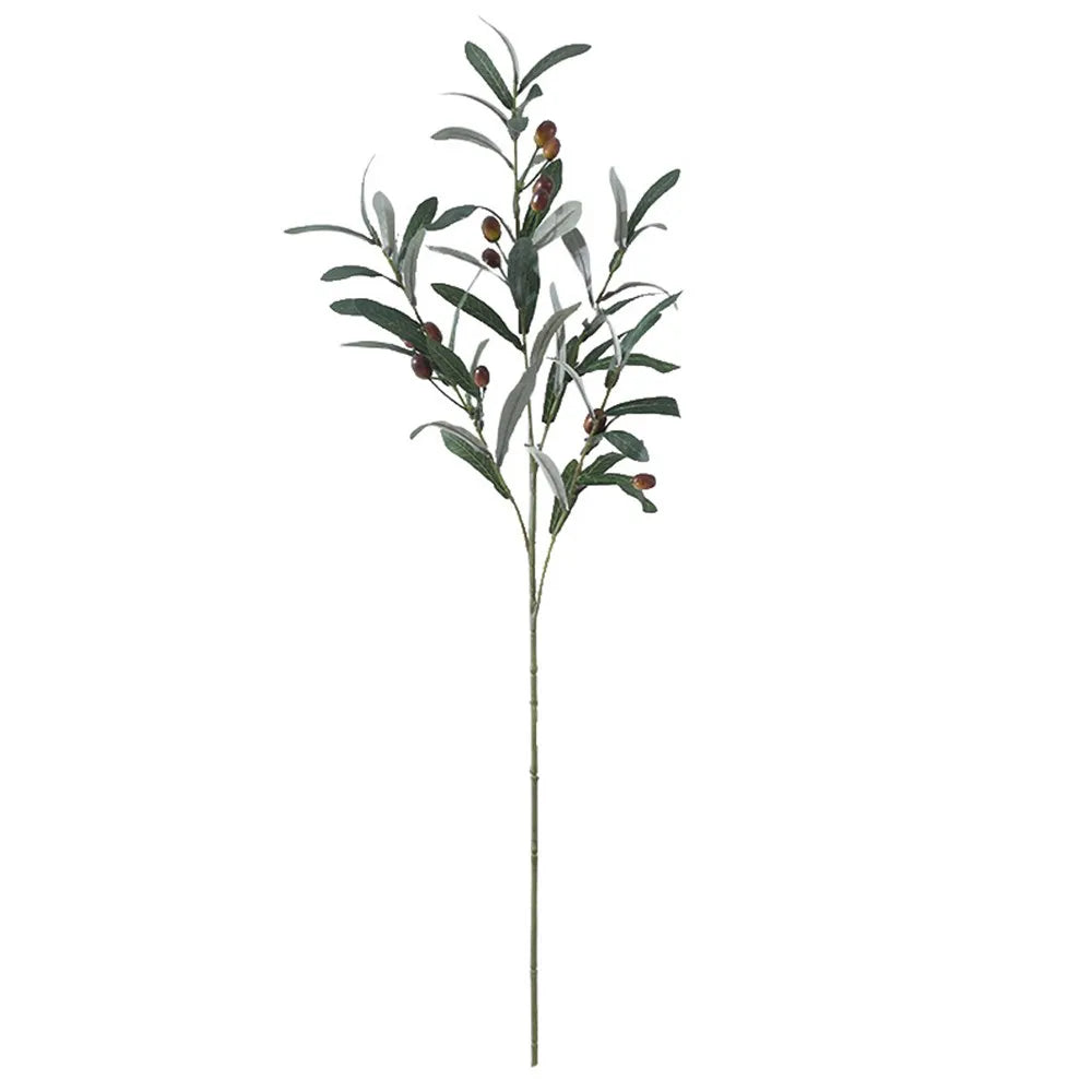 Artificial Olive Branch with Leaves & Fruits | Faux Plant Décor Artificial Plant Branch Babs
