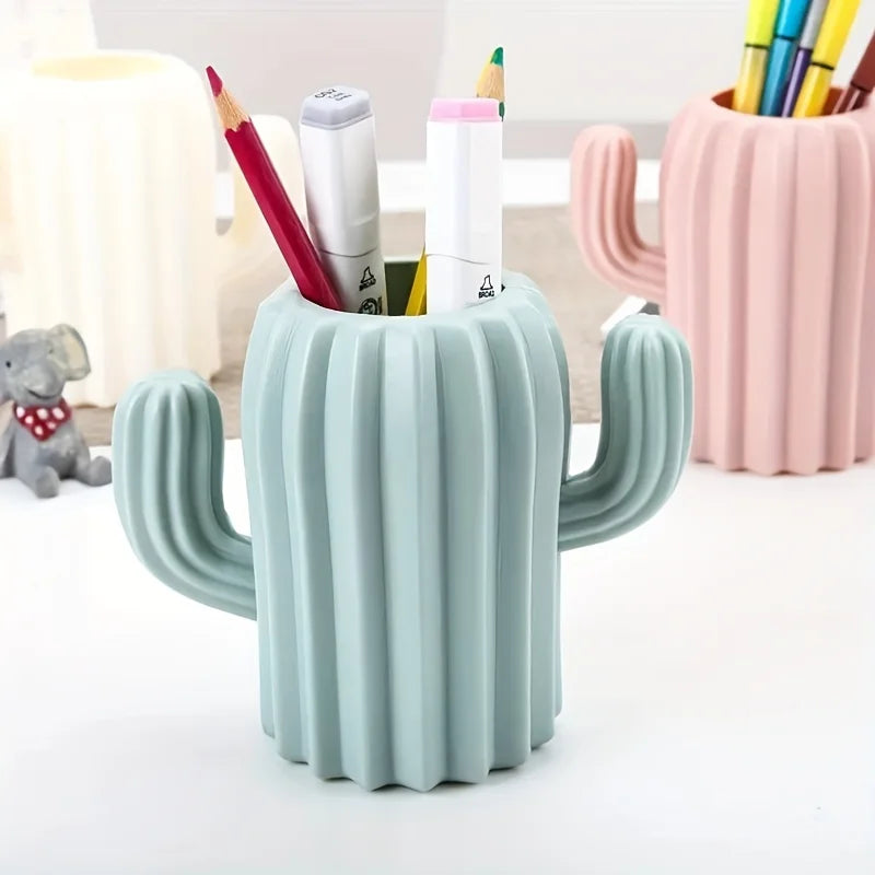 Cactus Desktop Pencil & Pen Holder Organizer | 3 Colors Desk Pencil Holder Babs