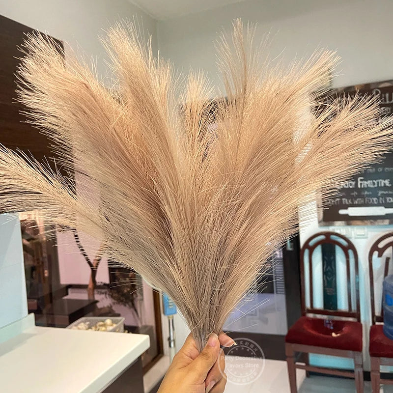 Artificial Pampas Grass Bouquet 15/30Pcs – 43cm Silk Reed Artificial Flower Bouquet Babs