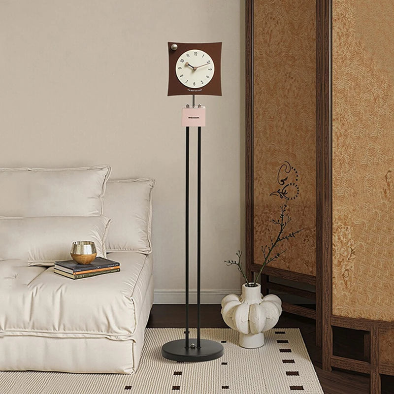 Luxury Nordic Floor Clock – Modern Metal & Acrylic Home Decor Floor Clock Babs