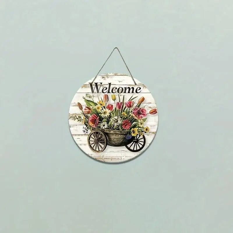 Wooden Floral Door Hanging Decoration – Courtyard Welcome Decor Door Hanging Decoration Babs