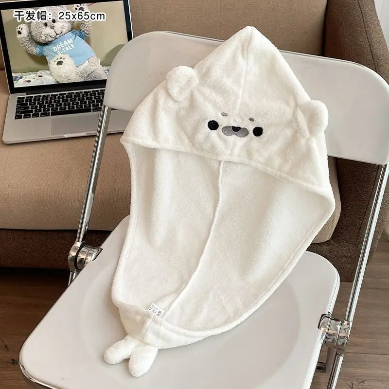 Cartoon Seal Microfiber Hair Towel Wrap – Quick Dry Turban Microfiber Hair Turban Babs MULTI