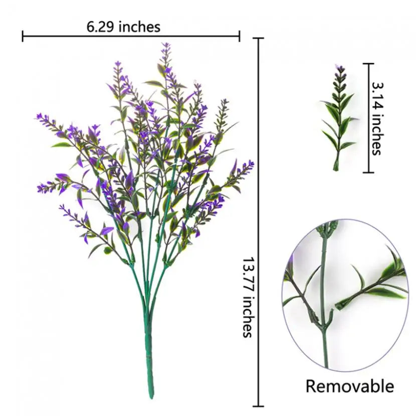 Artificial Lavender Bouquet – Fake Flowers for Home & Wedding Artificial Flowers Babs