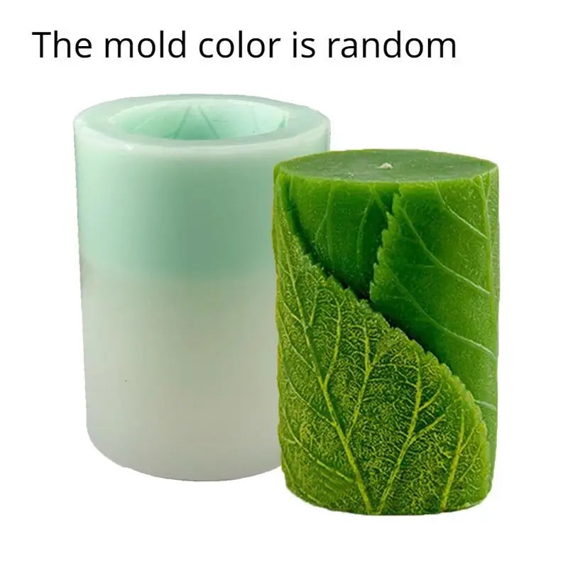 Silicone Cylinder Leaf Mold – Soap, Candle, Resin & Aroma Stone Silicone Craft Mold Babs 1pc