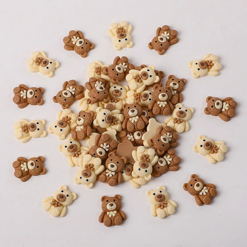 Cartoon Bear Resin Cabochon Flatbacks – DIY Craft Embellishments Craft Embellishments Babs