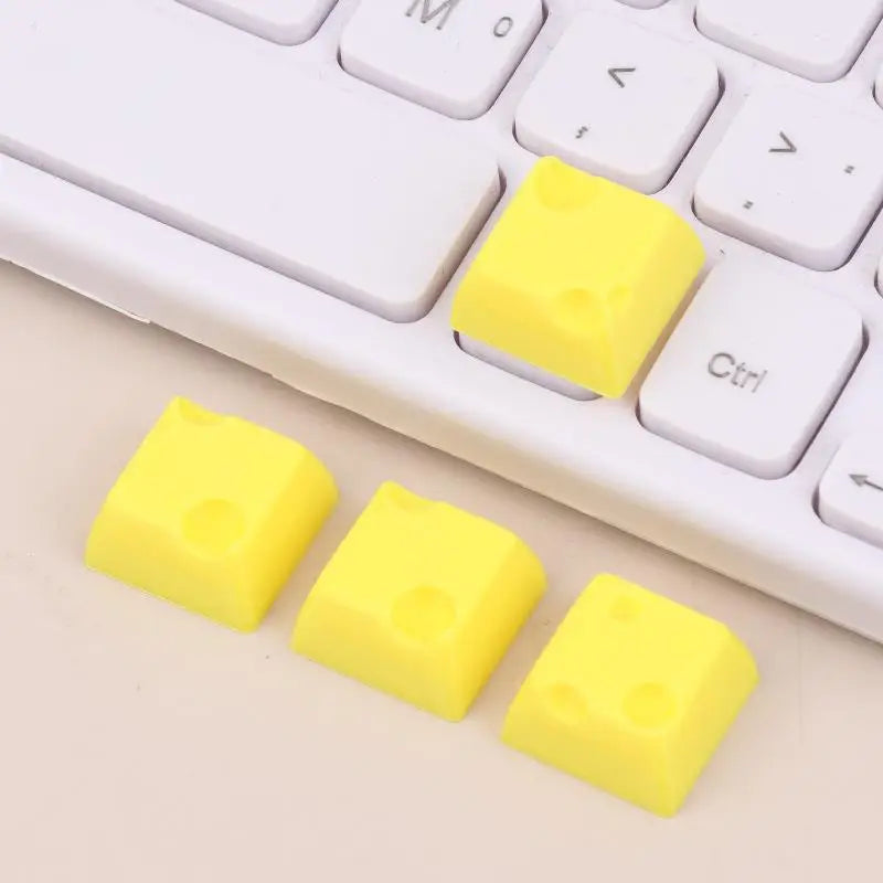 4Pcs Cute Cheese Cake Keycaps for Mechanical Keyboards Novelty Keycaps Babs Default Title