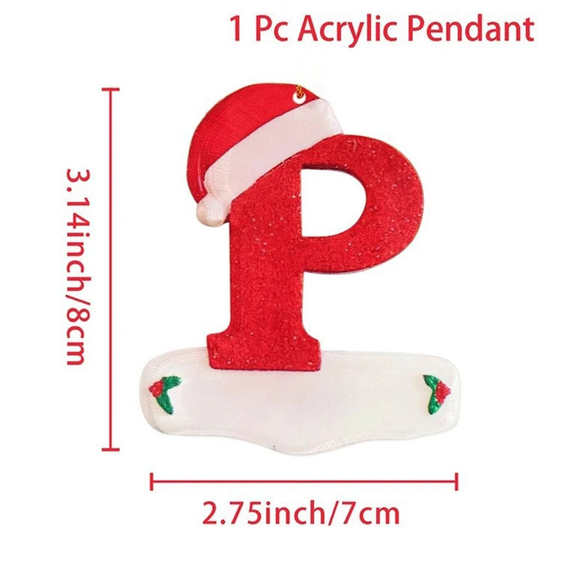 Christmas Acrylic Letter Pendants – Xmas Tree Ornaments 2024 Christmas Tree Ornament Babs P
