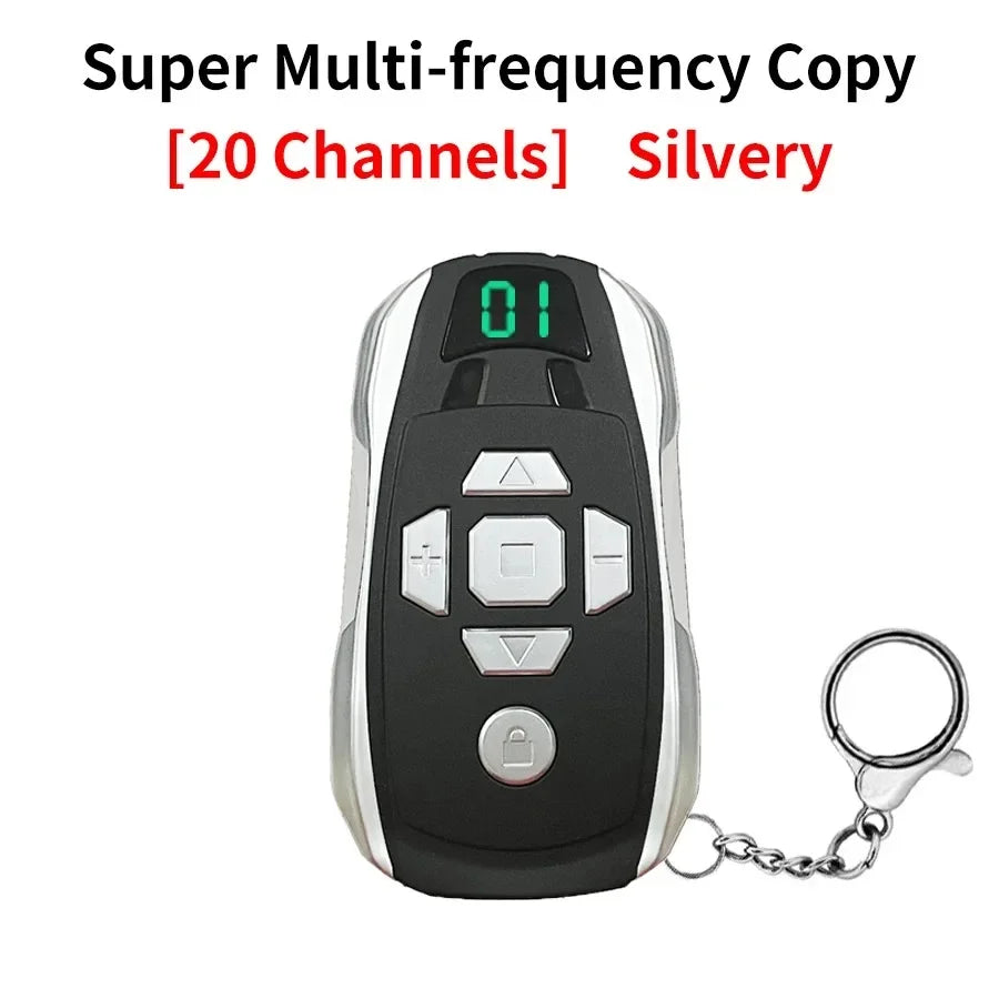 20-Channel Rechargeable Garage Door Remote Duplicator 300-915MHz Remote Duplicator Babs Silver