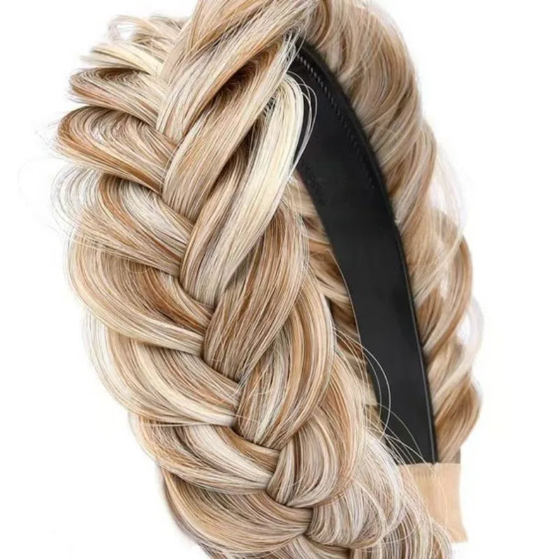 Fishbone Braid Wig Headband | Light Luxury Hair Accessory Braid Wig Headband Babs
